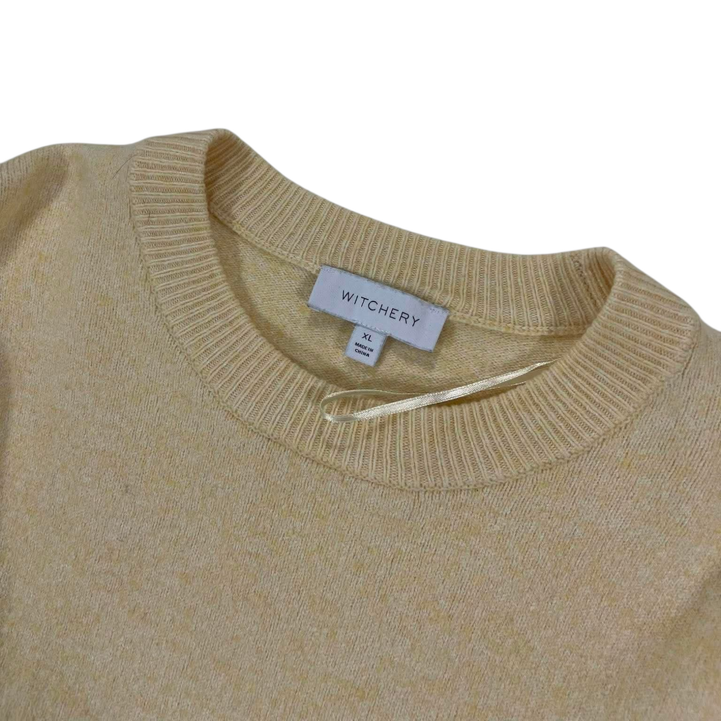 WITCHERY CREAM KNIT JUMPER (M)