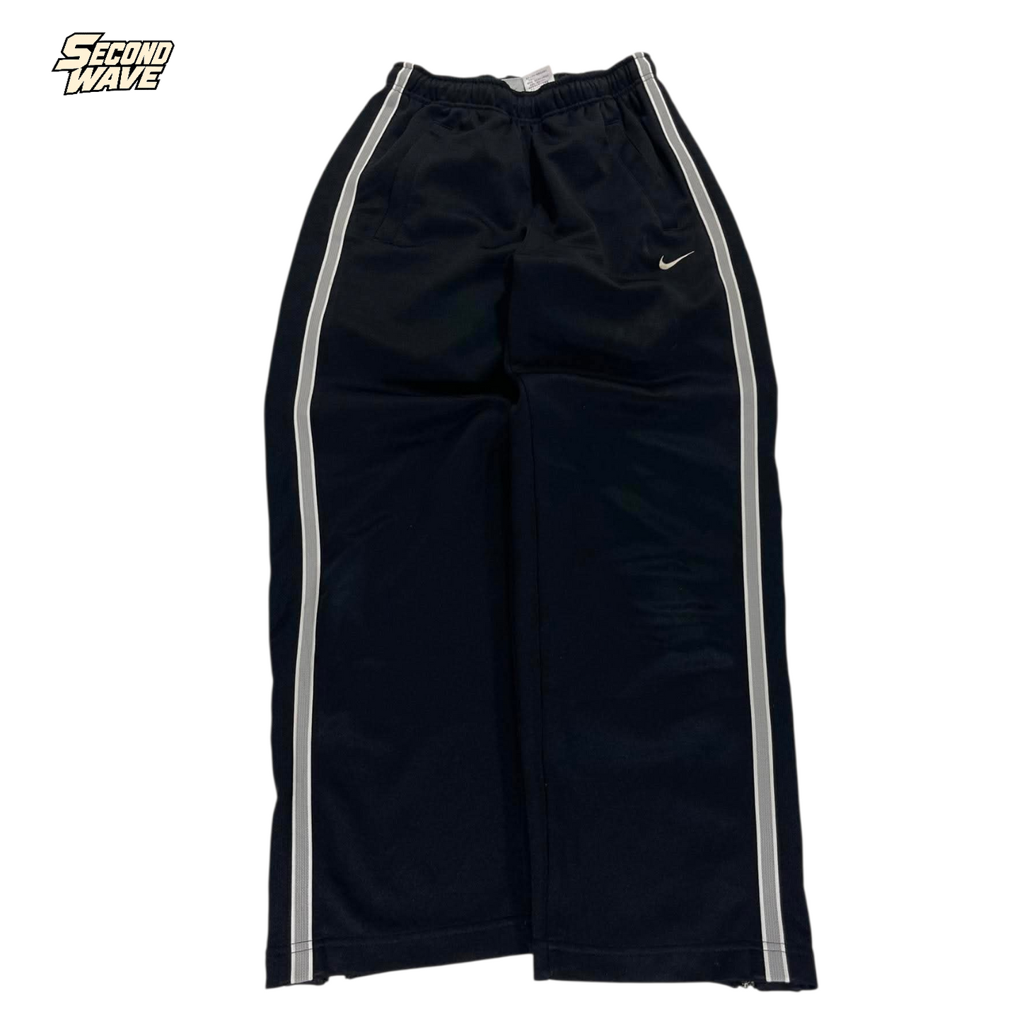 VINTAGE NIKE BLACK TRACK PANTS (S-M) ²