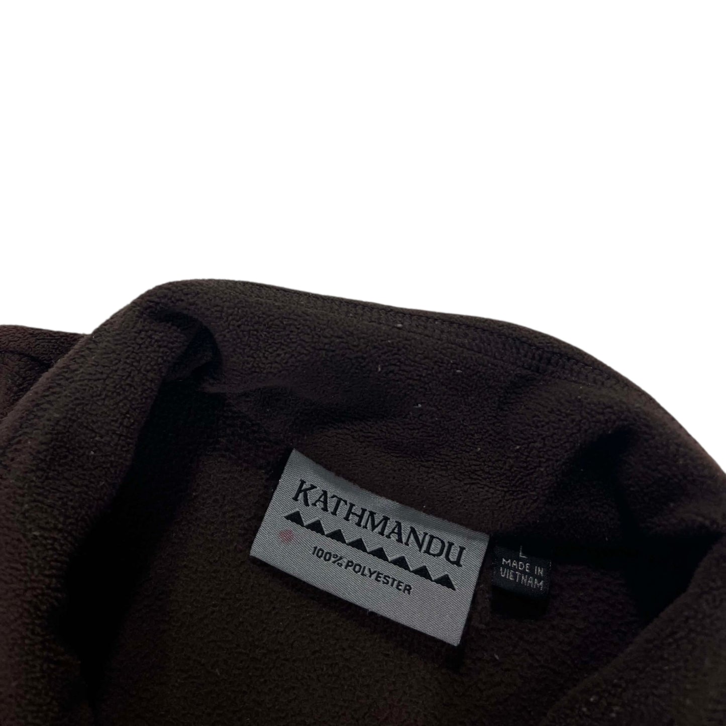 KATHMANDU BROWN POLYESTER FLEECE QUARTER ZIP (L)