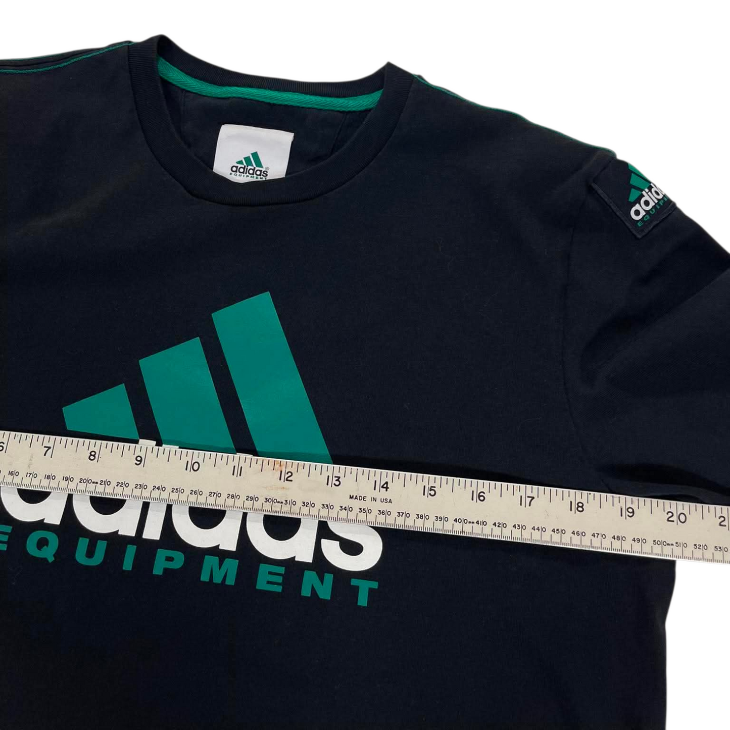 VINTAGE ADIDAS EQUIPMENT NAVY BLUE COTTON T-SHIRT (M)