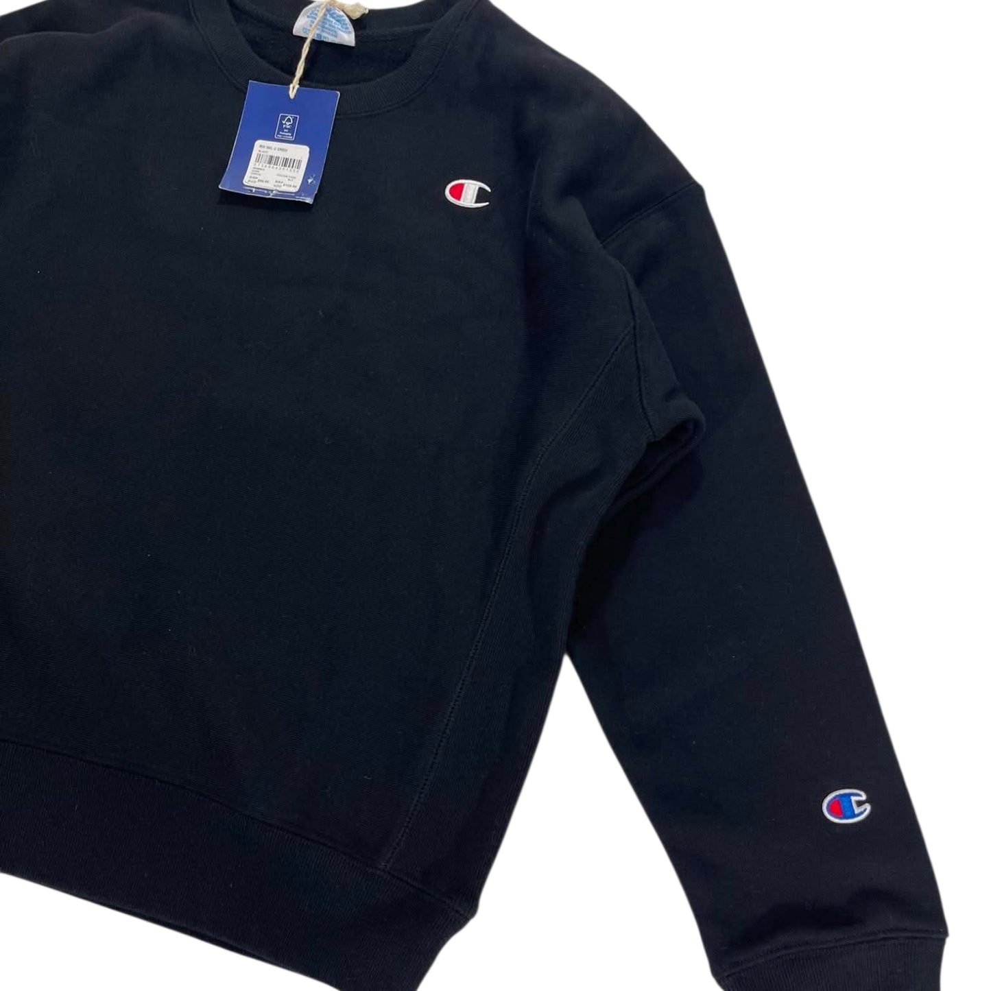 BRANDNEW CHAMPION BLACK CREWNECK (M)