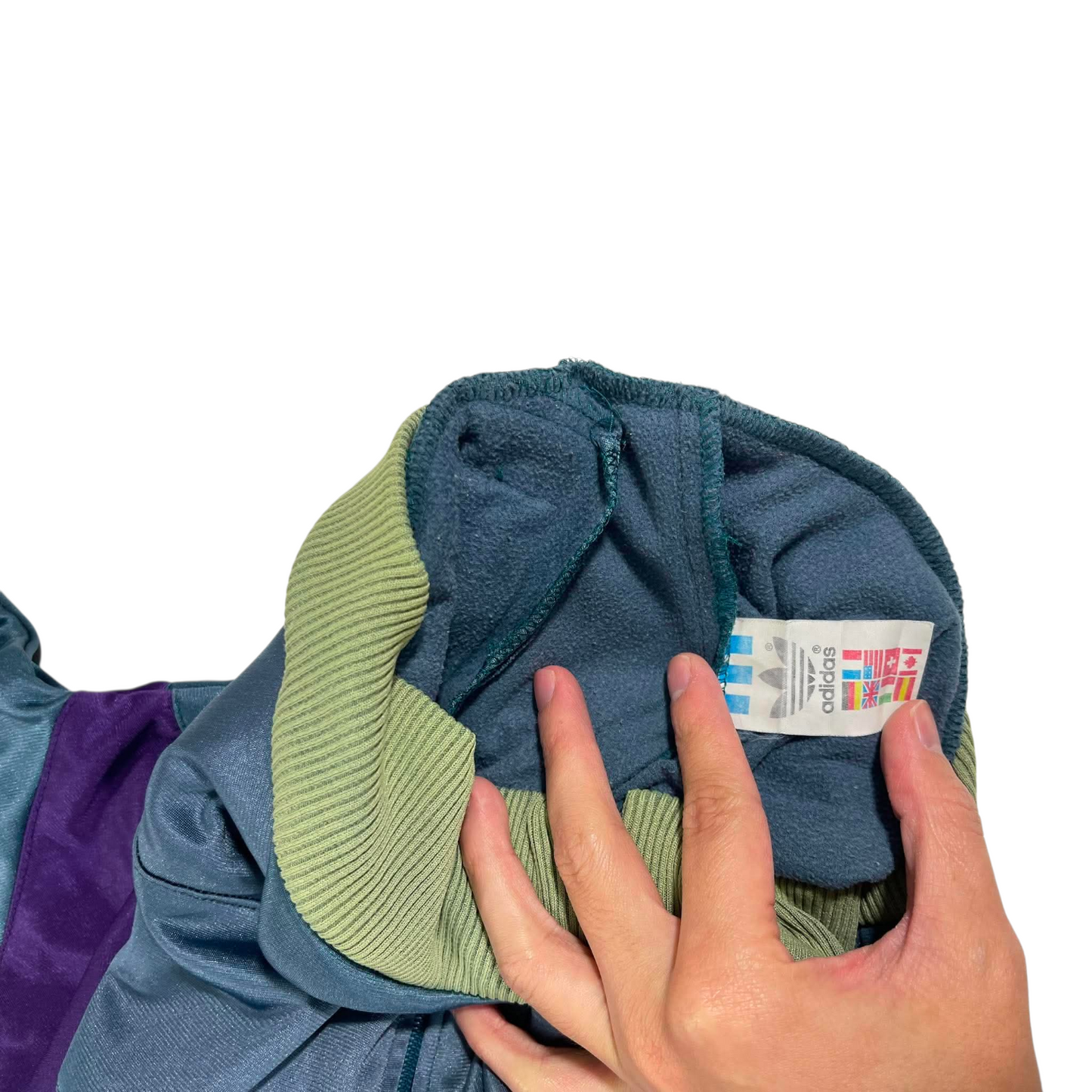 VINTAGE ADIDAS EQUIPMENT MULTICOLOURED TRACK JACKET (M)