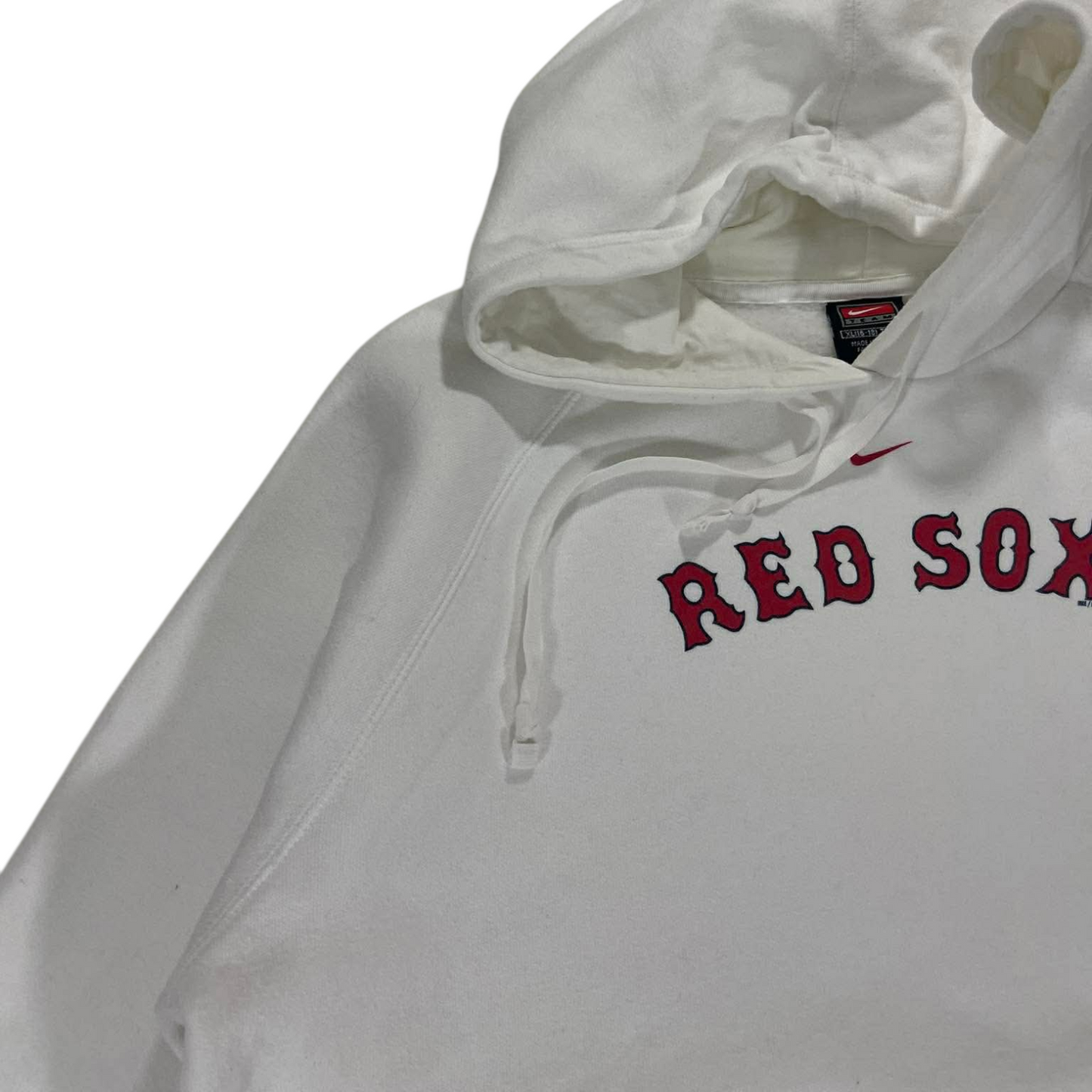 VINTAGE NIKE WHITE BOSTON RED SOX HOODIE (XL)