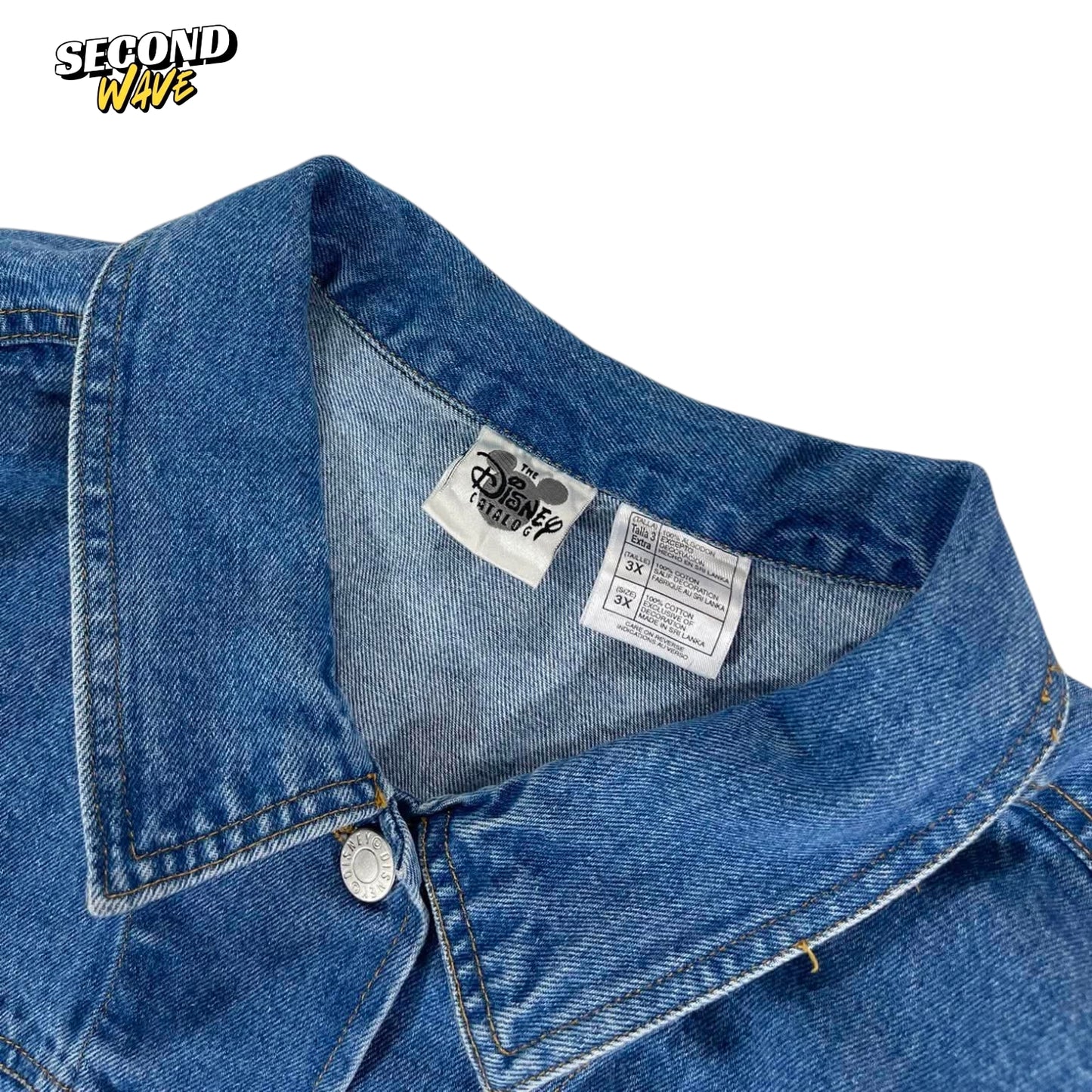 VINTAGE DISNEY MICKEY MOUSE BLUE DENIM JACKET (3XL)
