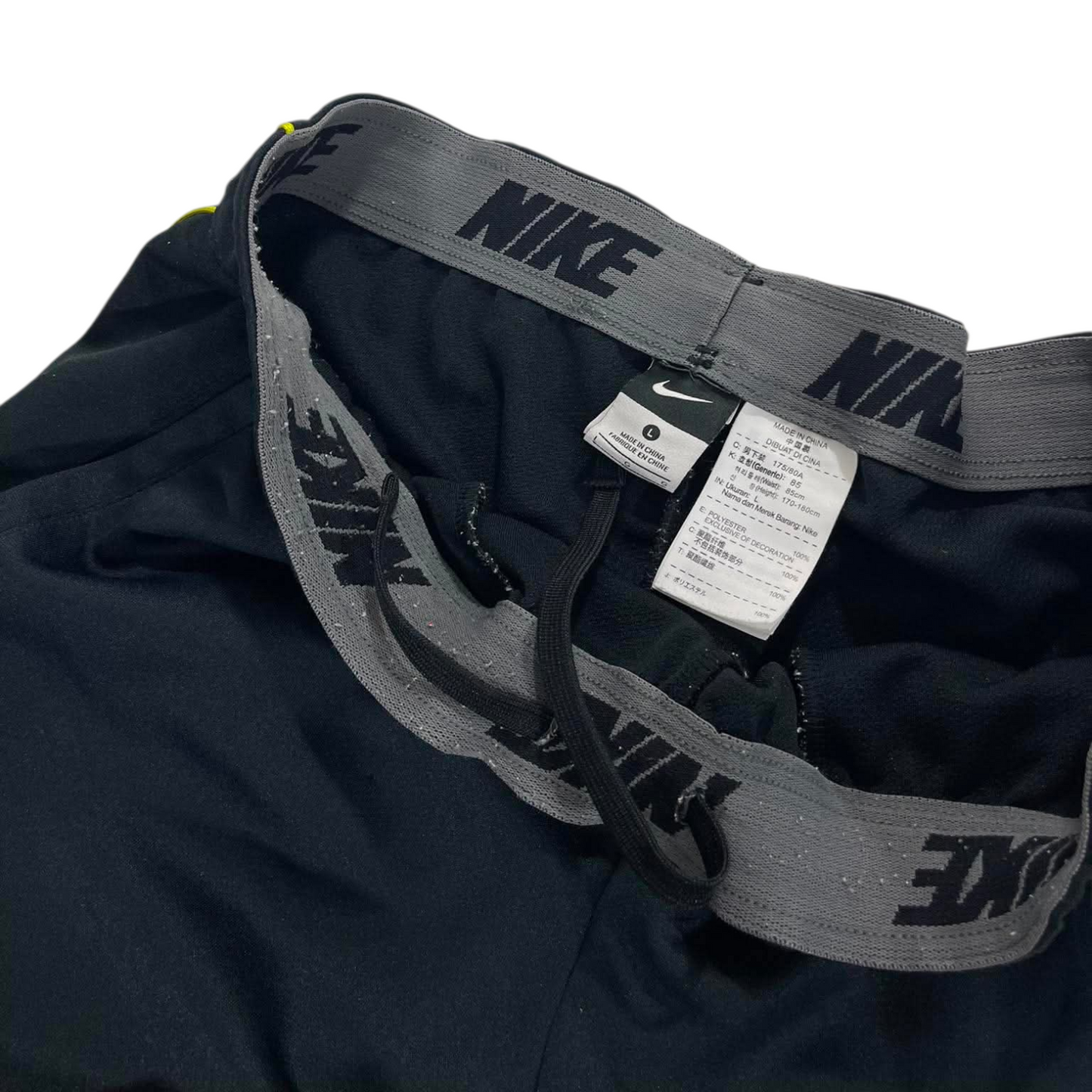 VINTAGE NEON HIT NIKE NAVY TRACK PANTS (L) '1