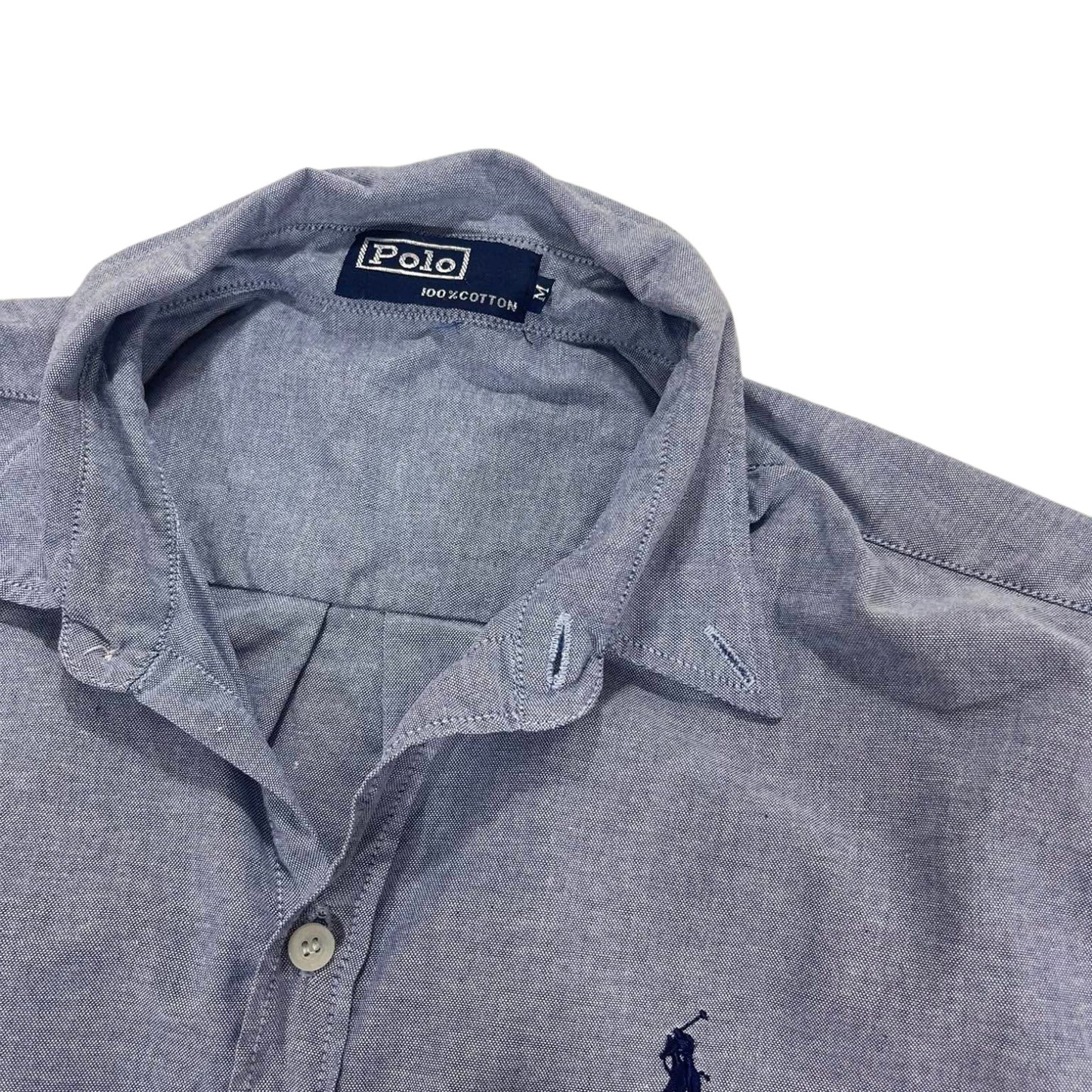 VINTAGE RALPH LAUREN BLUE BUTTON UP (M-L)