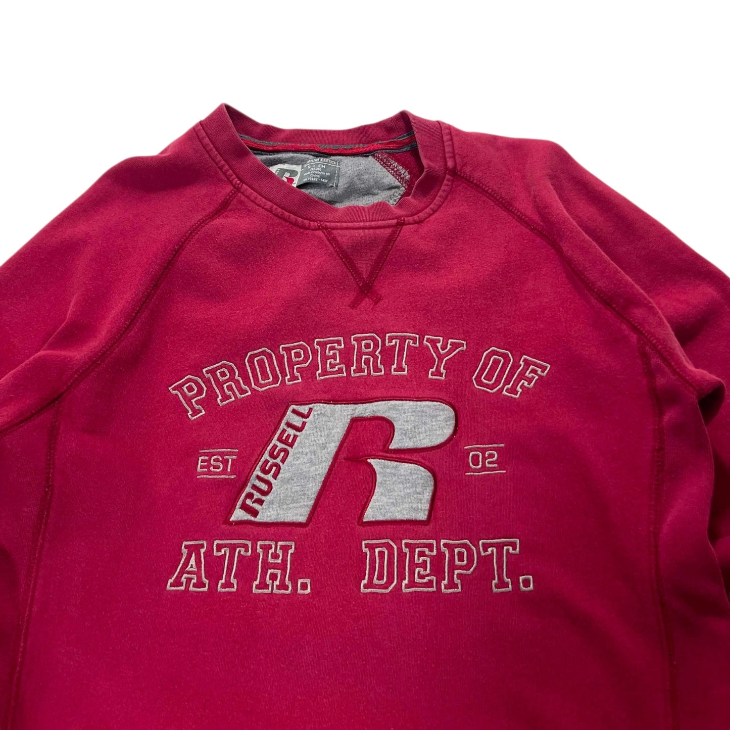 VINTAGE RUSSELL ATHLETIC BURGUNDY CREWNECK (S)