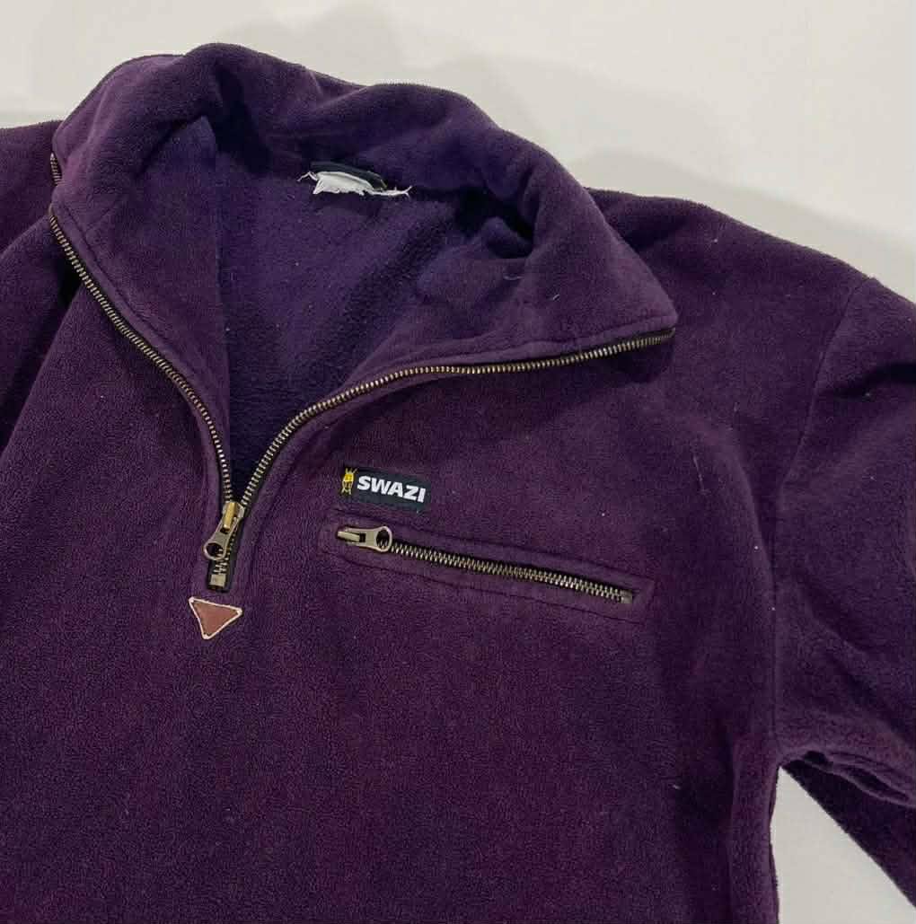 Y2K SWAZI PURPLE QUARTER ZIP FLEECE (L)