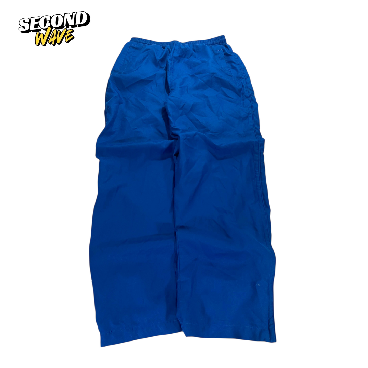 BIZ COLLECTION BLUE POLYESTER TRACK PANTS (M)