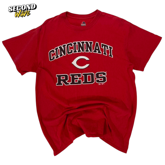 VINTAGE MAJESTIC ATHLETIC CINCINNATI REDS RED T-SHIRT (M)