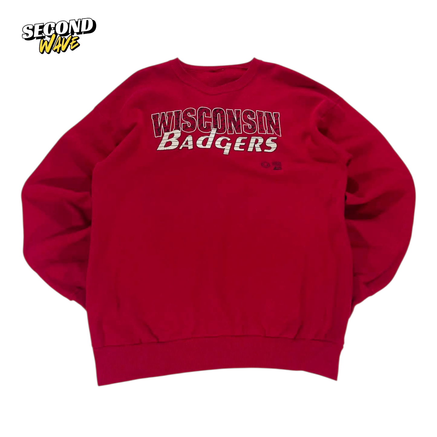 WISCONSIN BADGERS RED CREWNECK SWEATSHIRT (L)