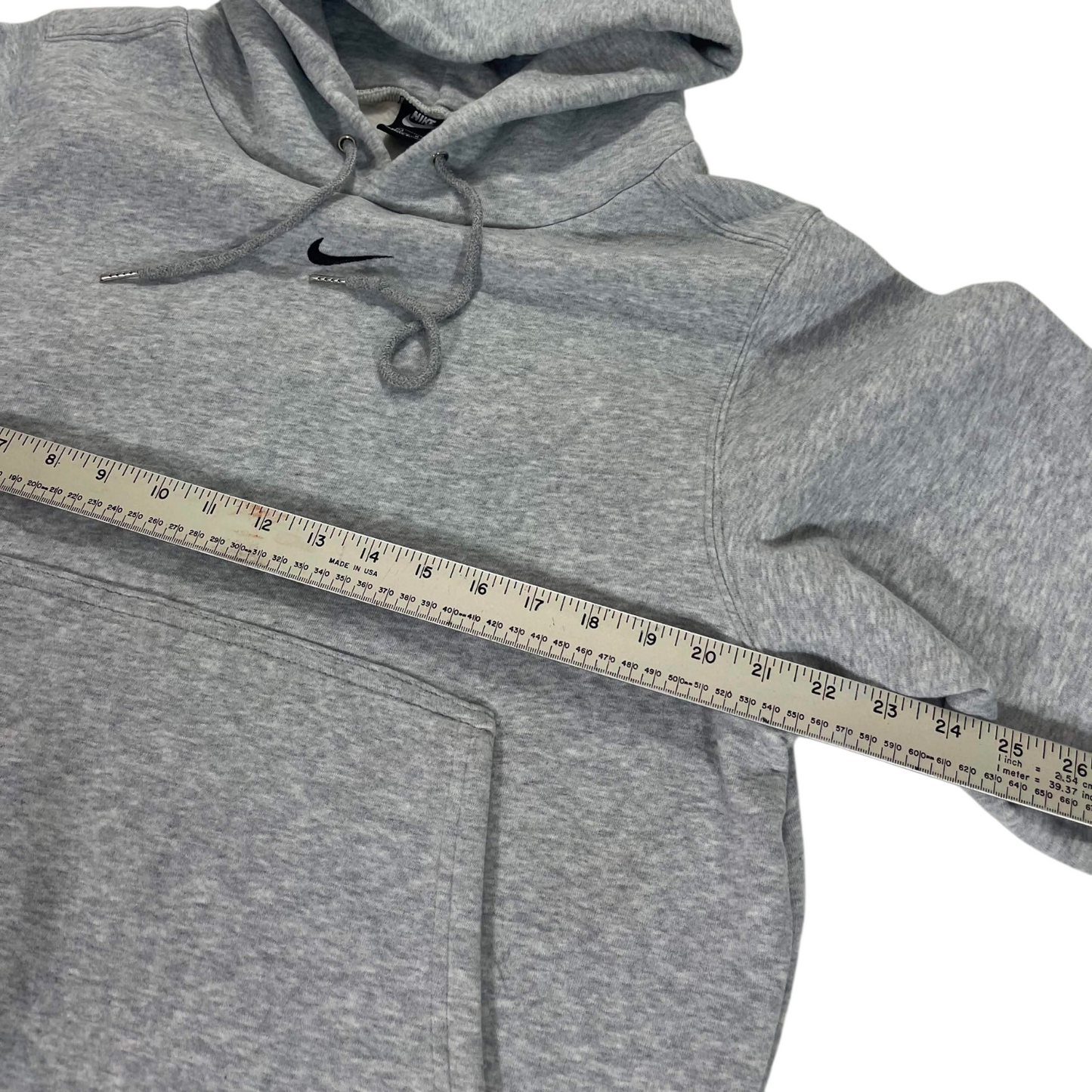 MID SWOOSH GRAY NIKE HOODIE (L)