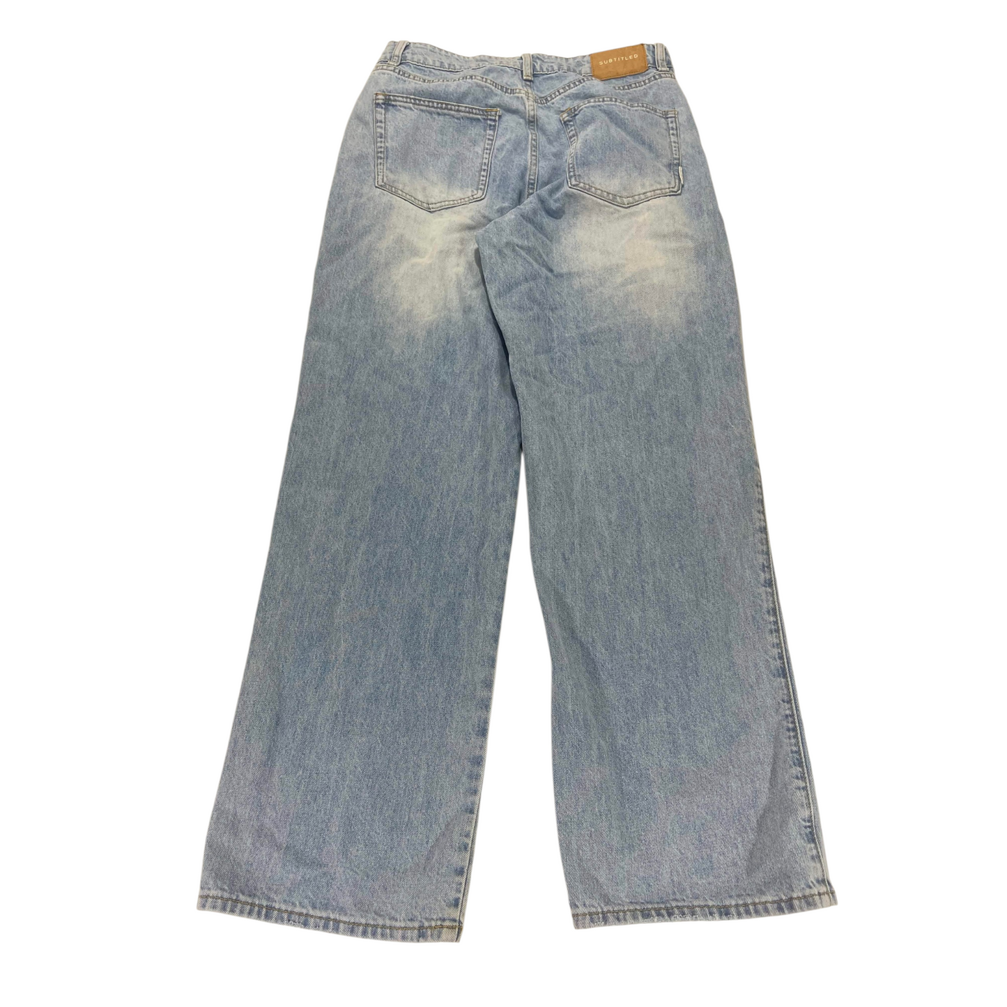 SUBTITLED LIGHT WASHED BLUE JEANS (28)