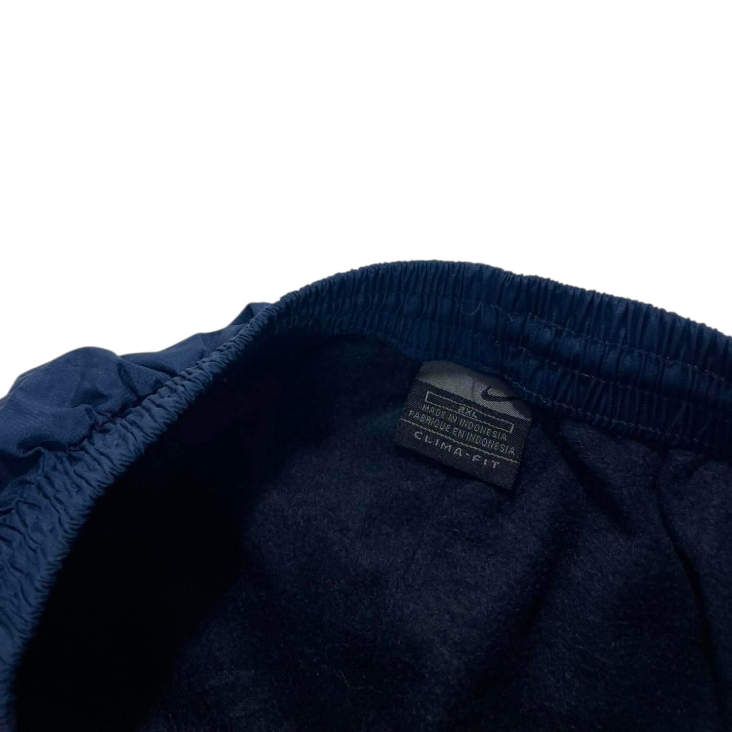 VINTAGE HEAVYWEIGHT NIKE NAVY BLUE TRACK PANTS (L)