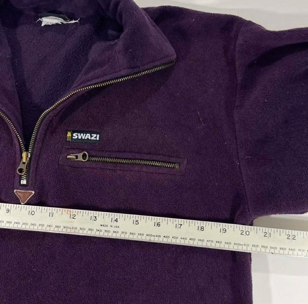 Y2K SWAZI PURPLE QUARTER ZIP FLEECE (L)