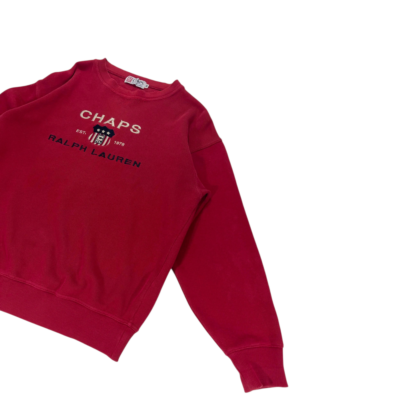 VINTAGE 90S CHAPS RALPH LAUREN RED CREWNECK (M)