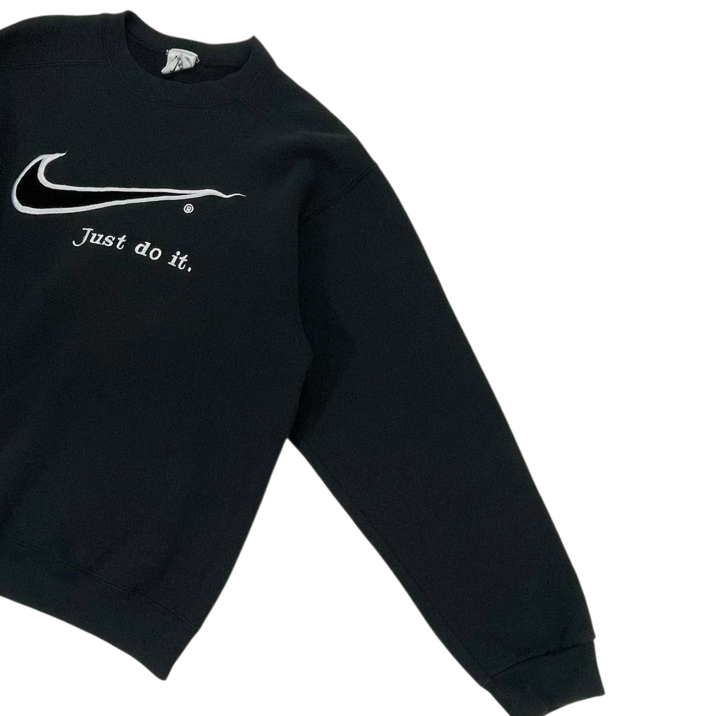 VINTAGE NIKE CREWNECK WITH EMBROIDERED LOGO AND "JUST DO IT" SLOGAN (M)