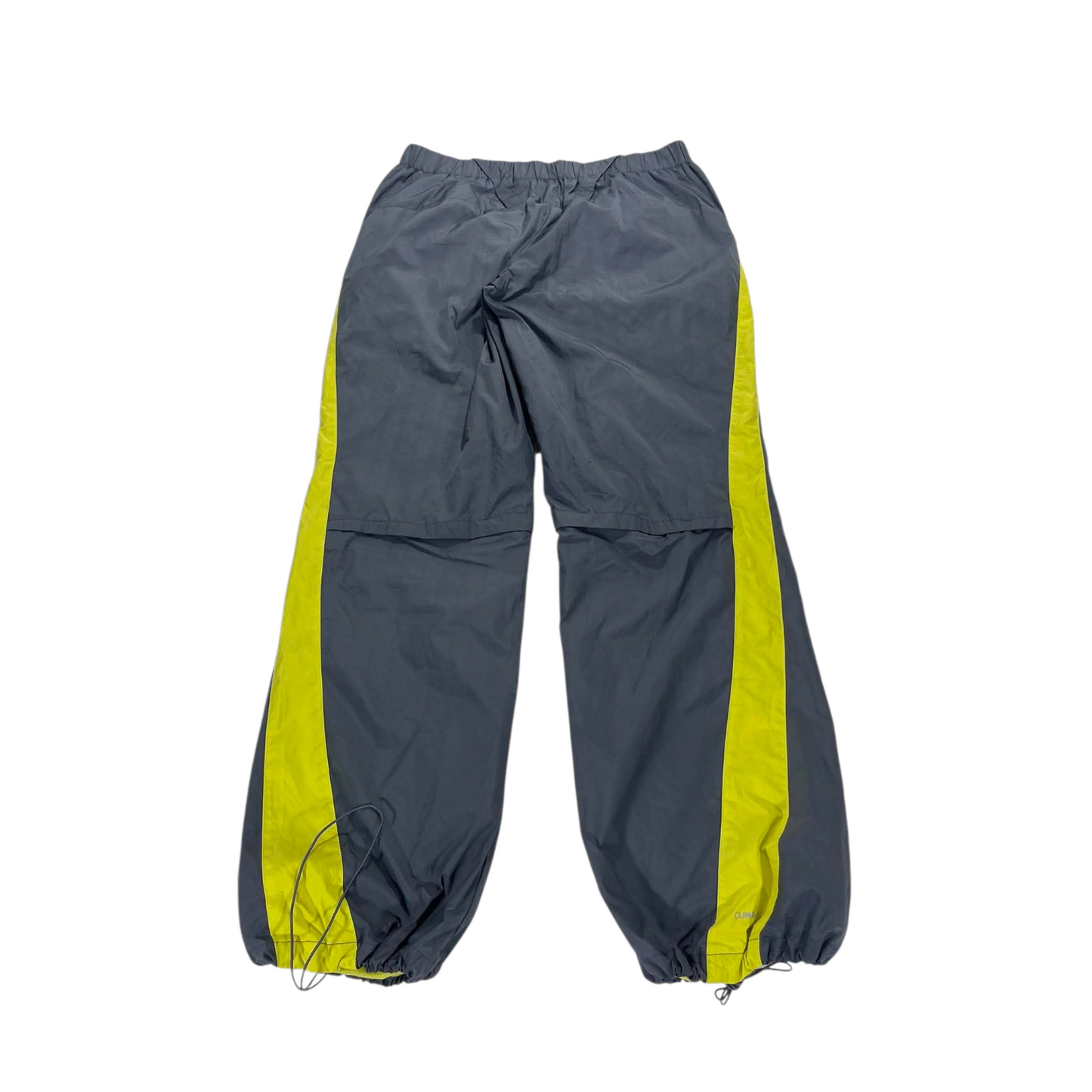 Y2K NIKE GREY/NEON TRACK PANTS (M)³