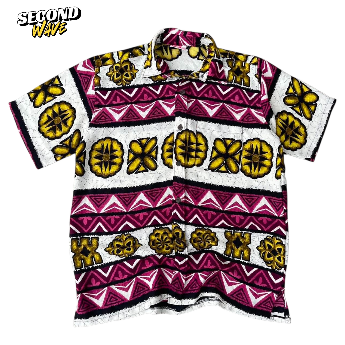 AFRICAN PRINT BUTTON UP SHIRT (L)