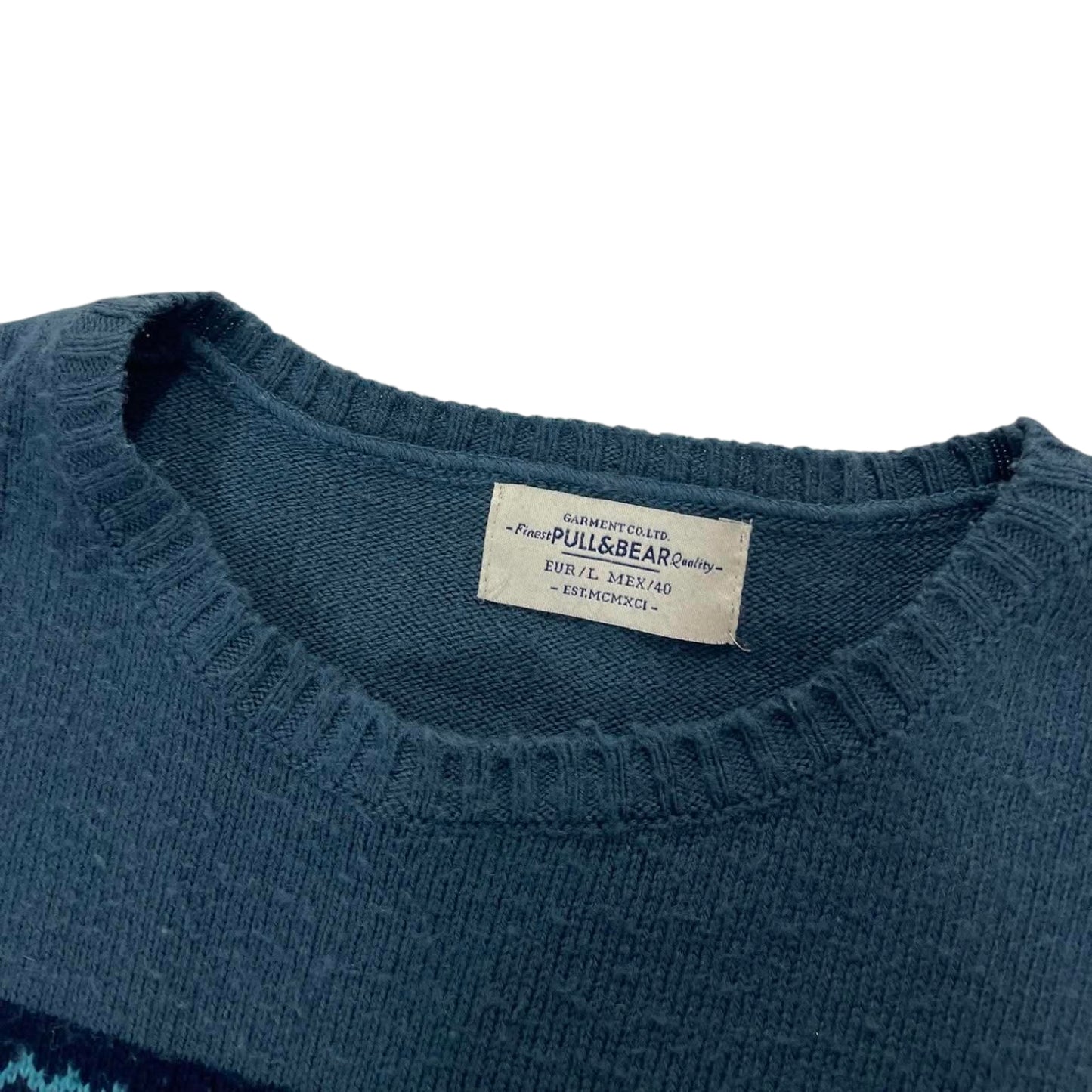 VINTAGE PULL & BEAR BLUE SWEATER (L)
