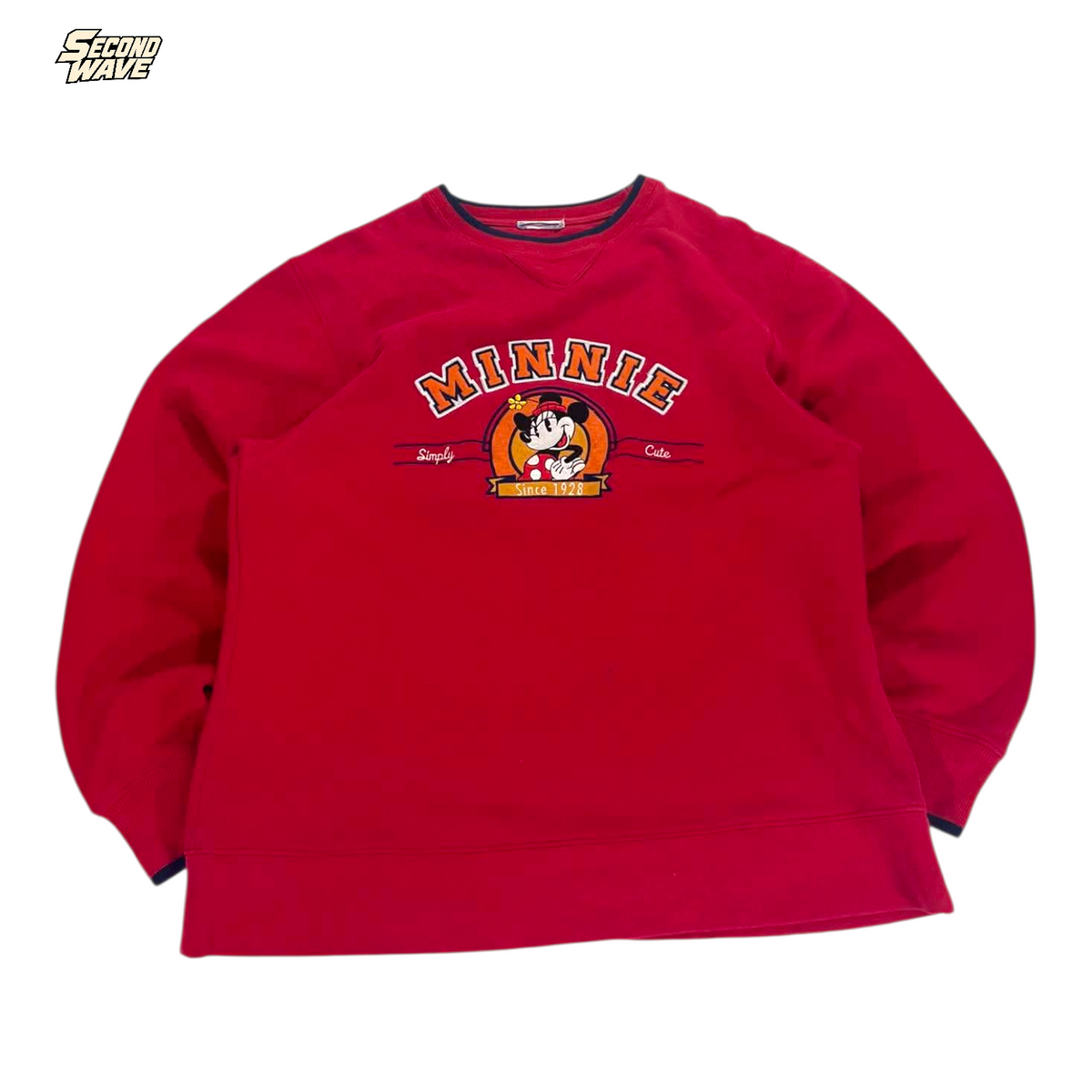 VINTAGE DISNEY MINNIE MOUSE RED CREWNECK (L)