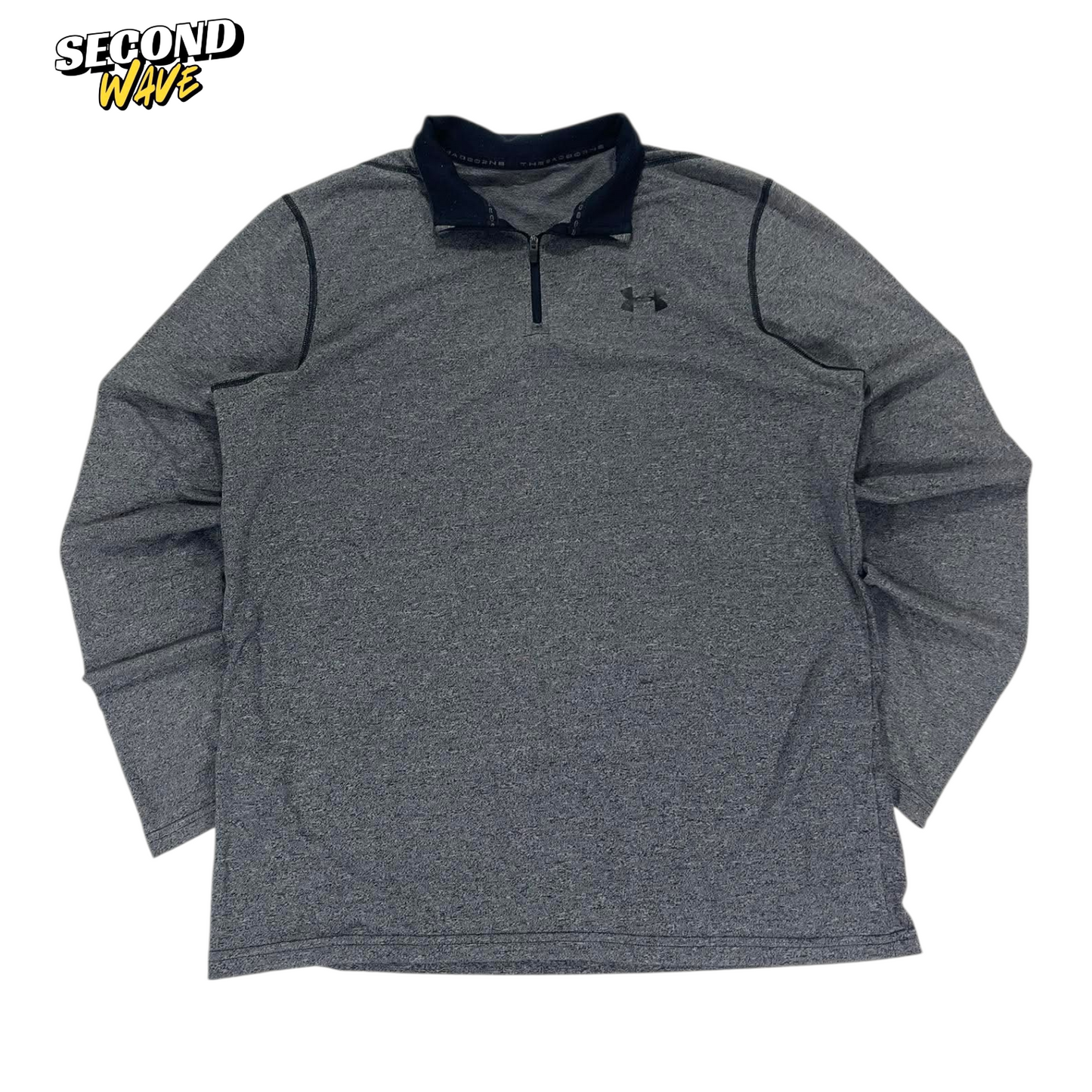 UNDER ARMOUR GREY QUARTER ZIP SWEATSHIRT (L)