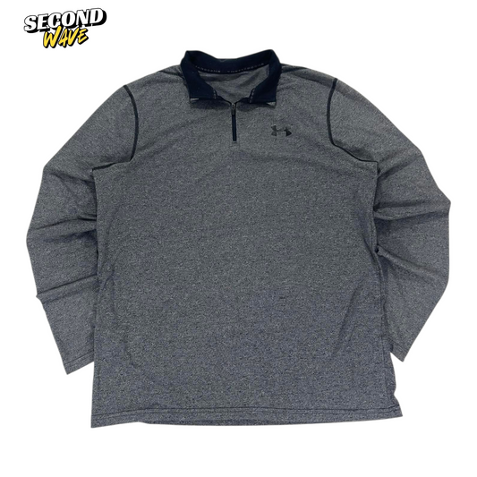 UNDER ARMOUR GREY QUARTER ZIP SWEATSHIRT (L)