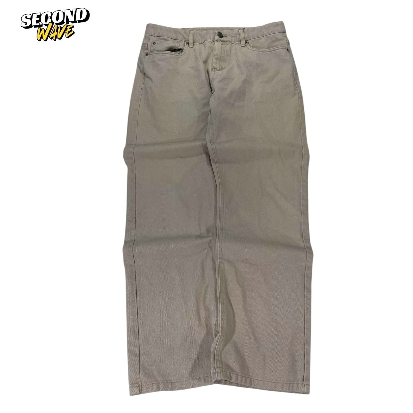 STRONGMAN TAN WIDE LEG TROUSETS (34)