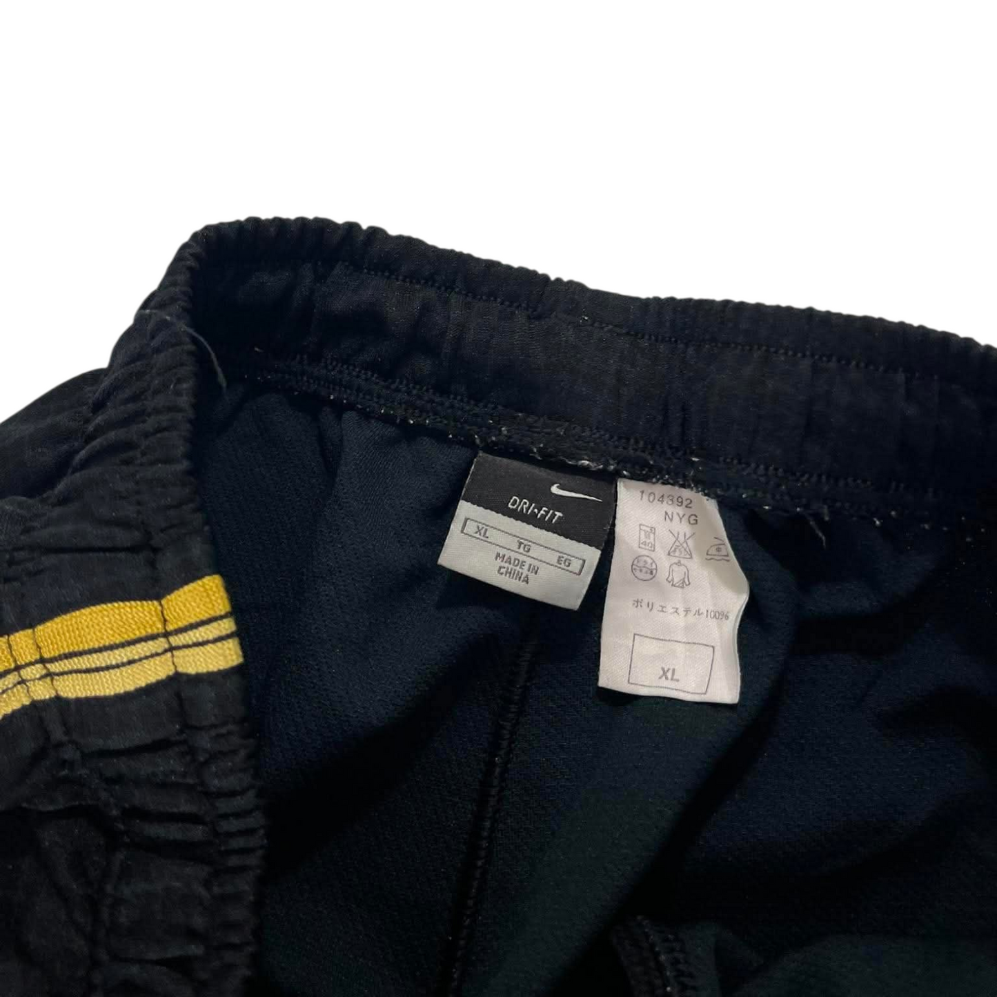 Y2K NIKE BLACK/YELLOW TRACK PANTS⁶ (BEST FIT M)