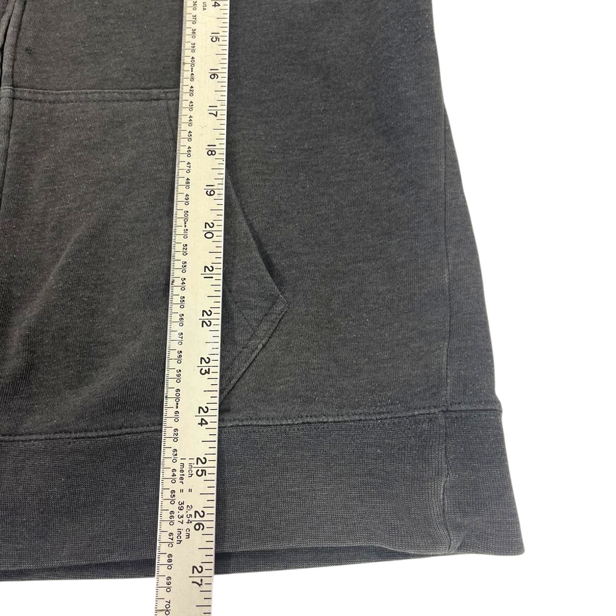 Y2K FOX GRAY ZIP UP HOODIE (M)