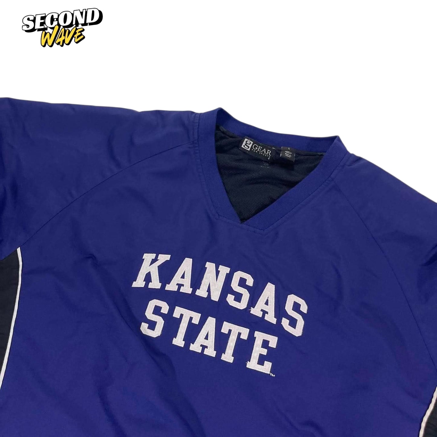 VINTAGE KANSAS STATE PURPLE WINDBREAKER JACKET (L)