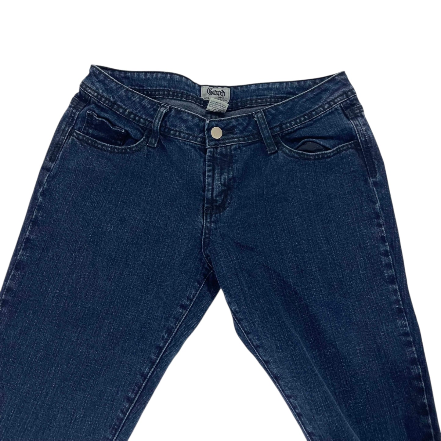 Y2K BLUE GOOD JEANS LOW RISE FLARE JEANS (12)