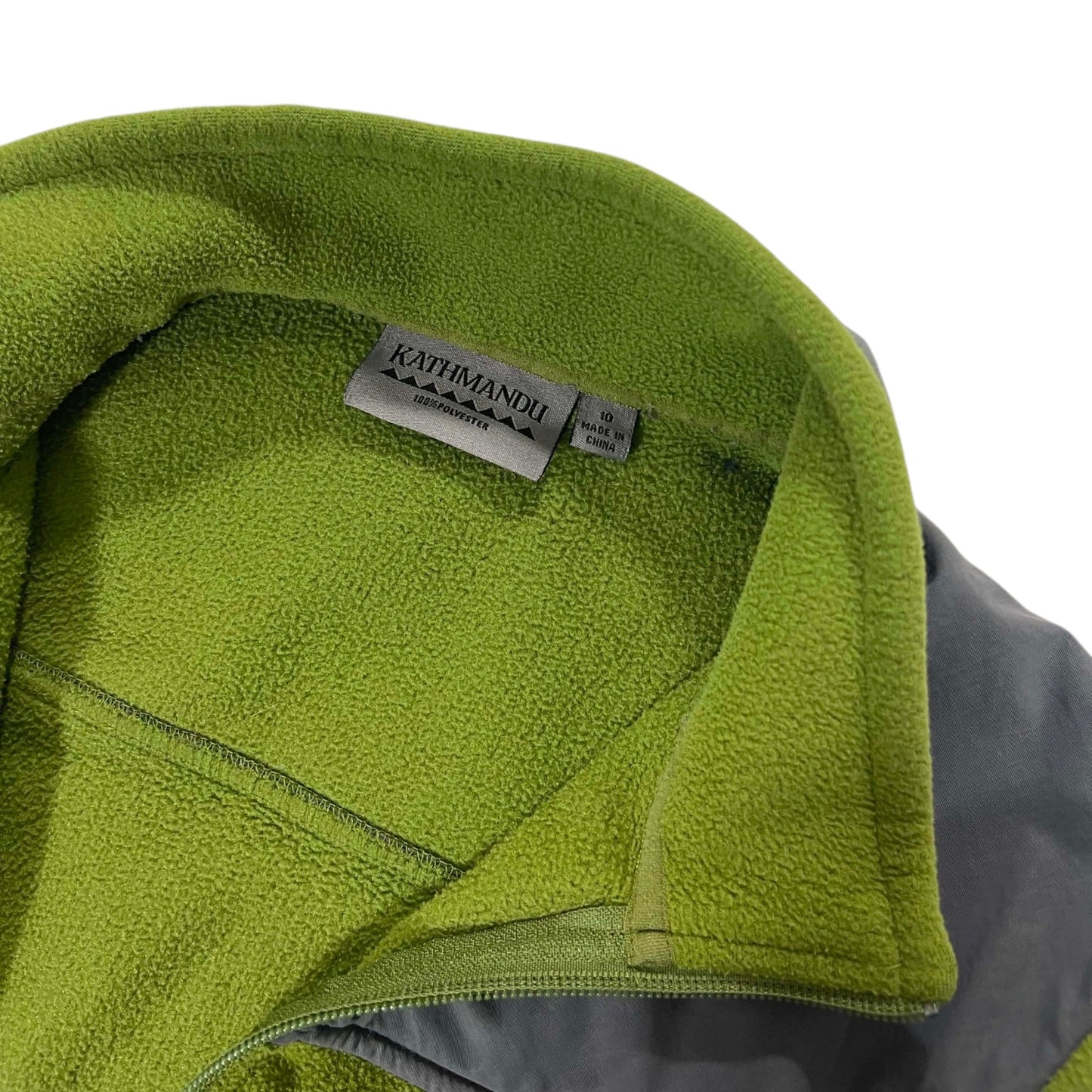 KATHMANDU GREEN & GRAY FLEECE JACKET (UK10)
