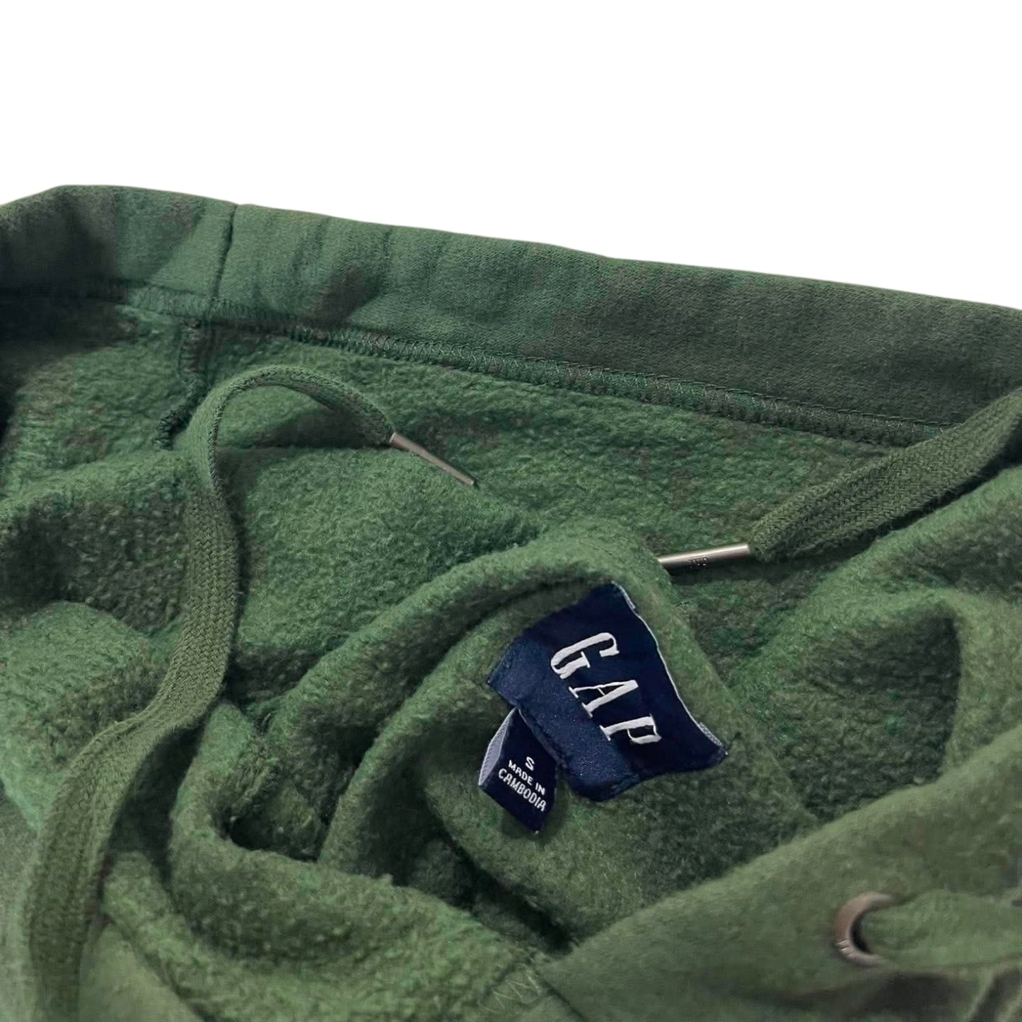 VINTAGE GAP GREEN HOODIE WITH WHITE EMBROIDERY (M)