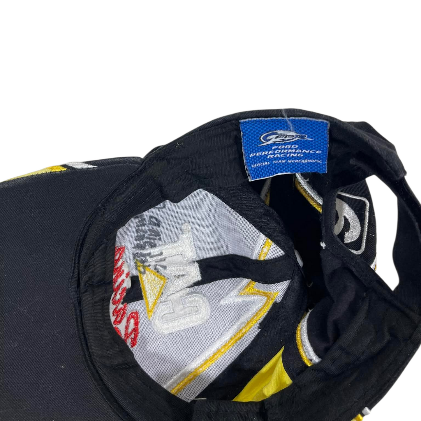 VINTAGE CATERPILLAR RACING BLACK & YELLOW SNAPBACK HAT (MEN)