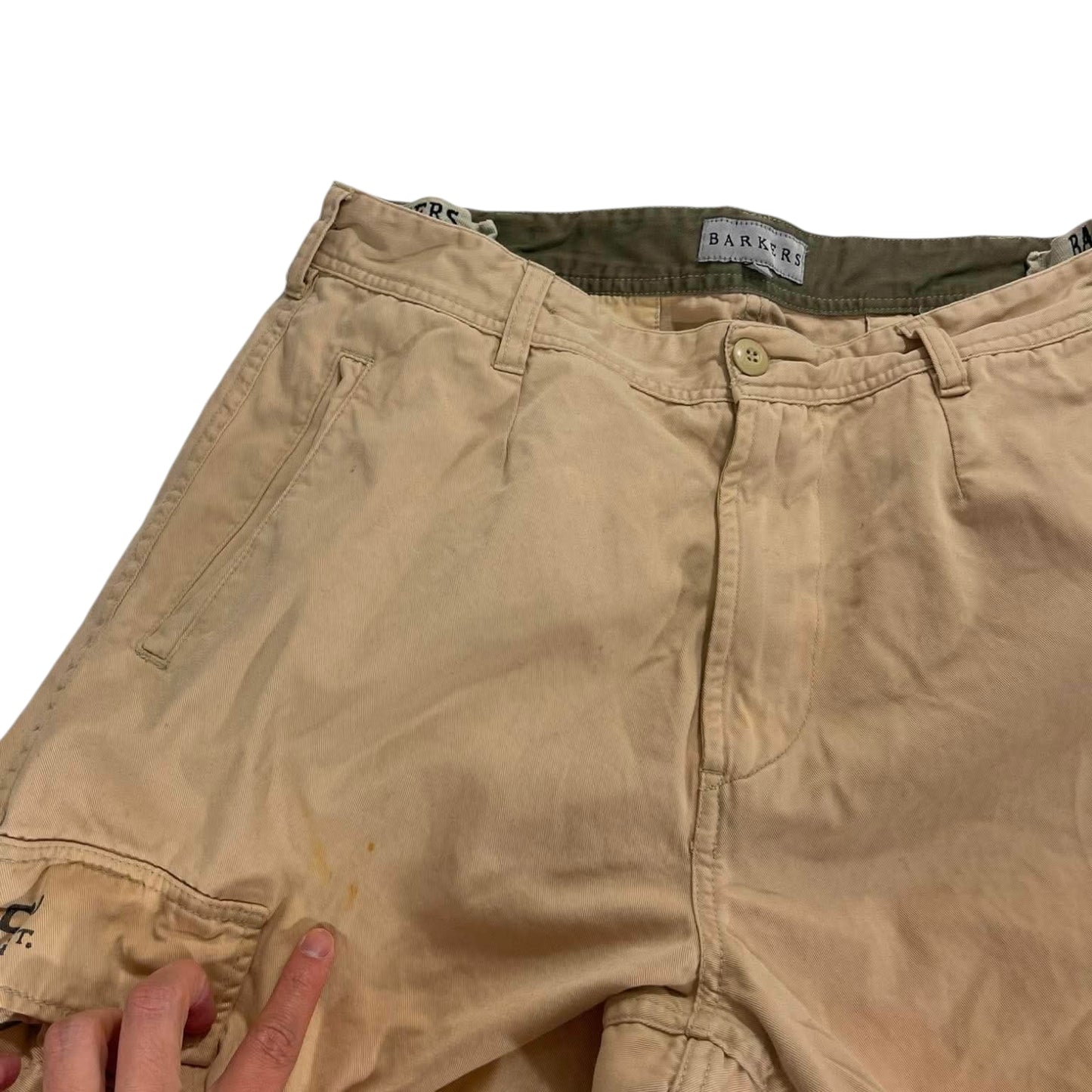 TRASHED VIBES BARKERS TAN CARGO PANTS (32)