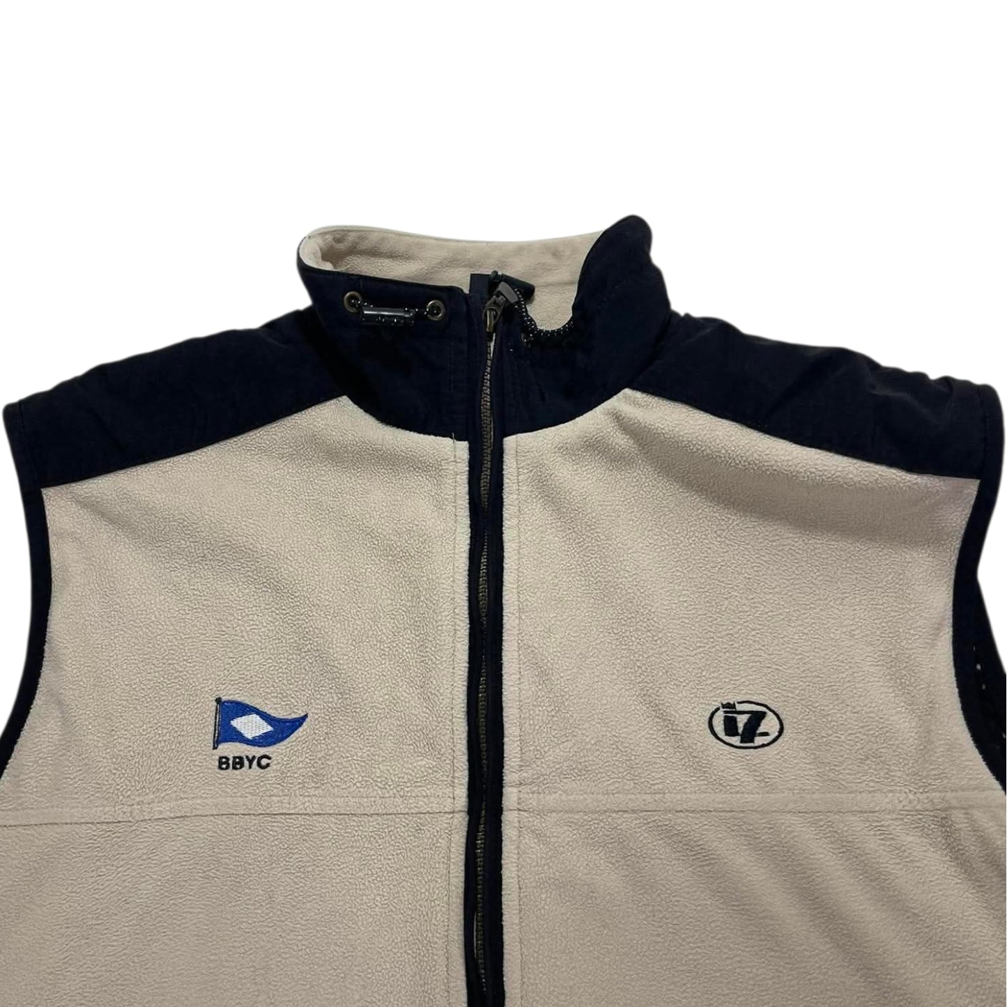 VINTAGE LINE7 CREAM AND BLACK VEST (L-XL)