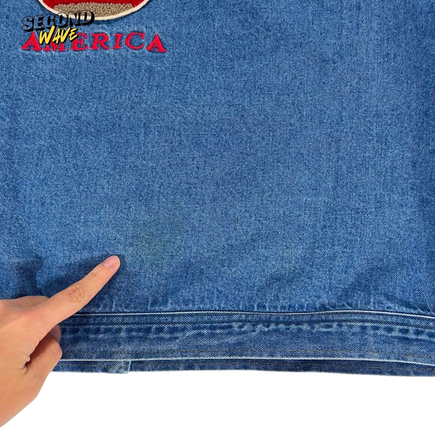 VINTAGE DISNEY MICKEY MOUSE BLUE DENIM JACKET (3XL)