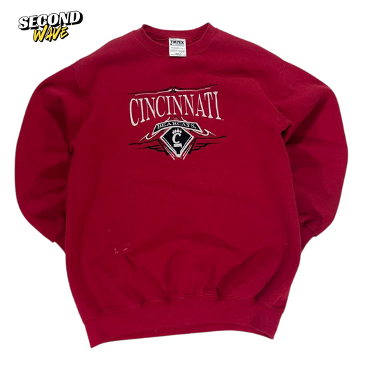 90s UNIVERSITY OF CINCINNATI RED CREWNECK SWEATSHIRT (M)