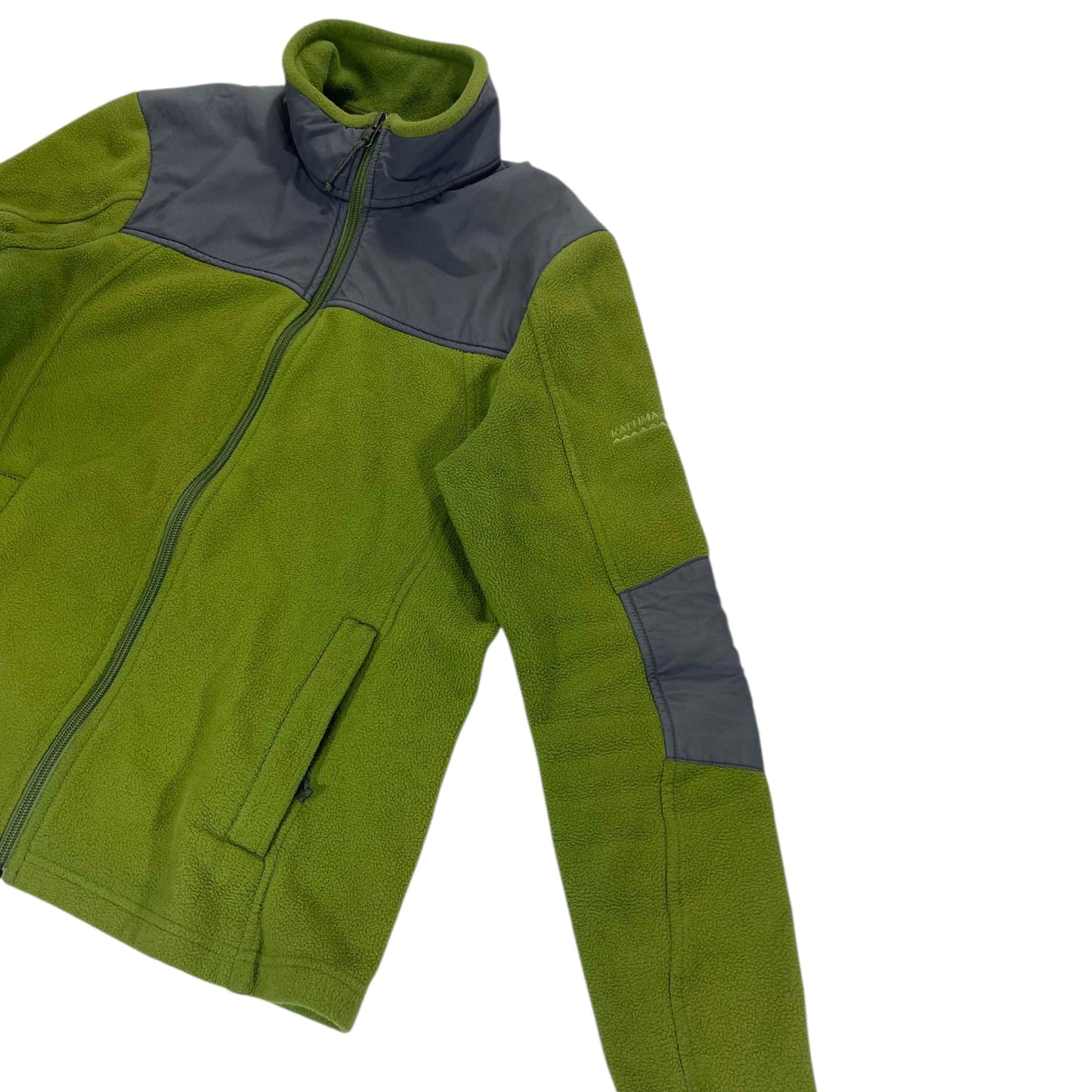 KATHMANDU GREEN & GRAY FLEECE JACKET (UK10)