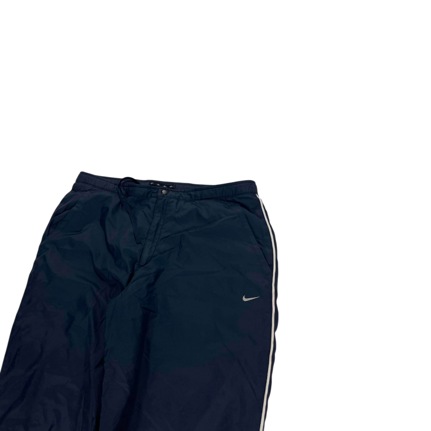 VINTAGE LIGHTWEIGHT NIKE NAVY TRACK PANTS (S-M) ⁴