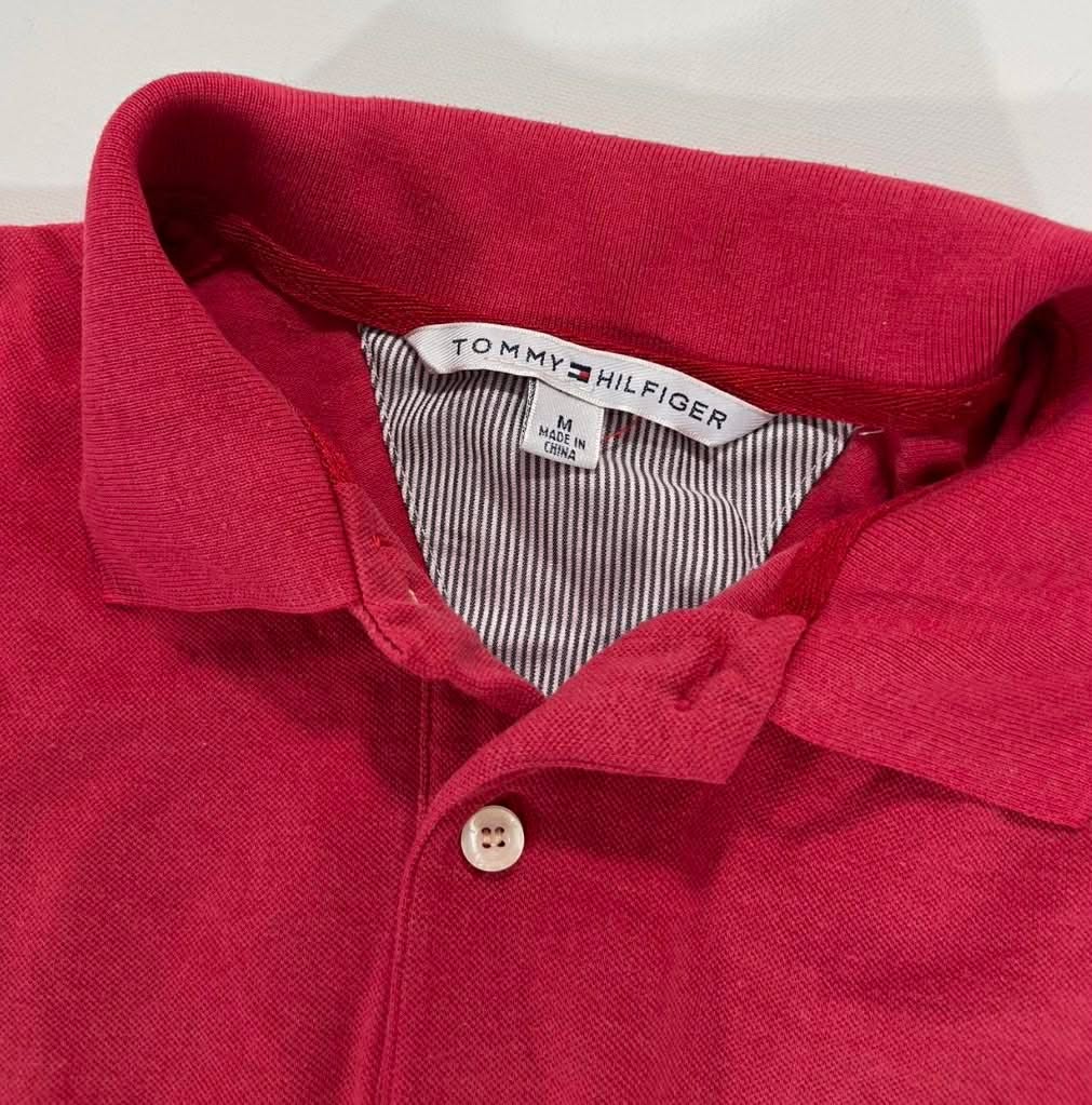 TOMMY HILFIGER RED POLO SHIRT (M)