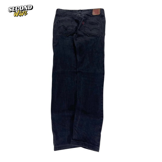 WOMENS LEVI'S BLACK DENIM JEANS (8)