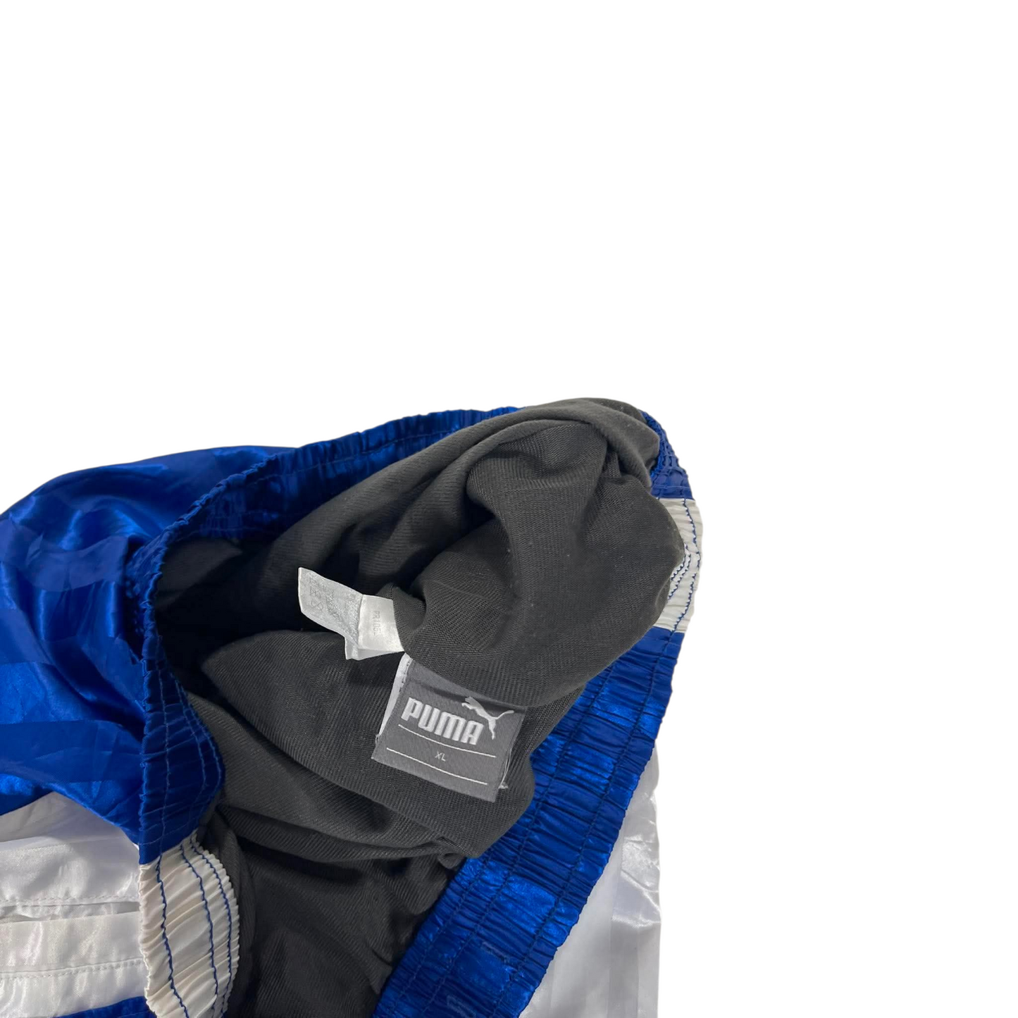 VINTAGE PUMA BLUE PINSTRIPE TRACK PANTS (XL) ²²