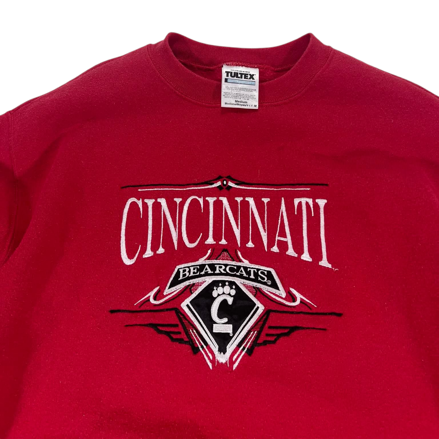 90s UNIVERSITY OF CINCINNATI RED CREWNECK SWEATSHIRT (M)