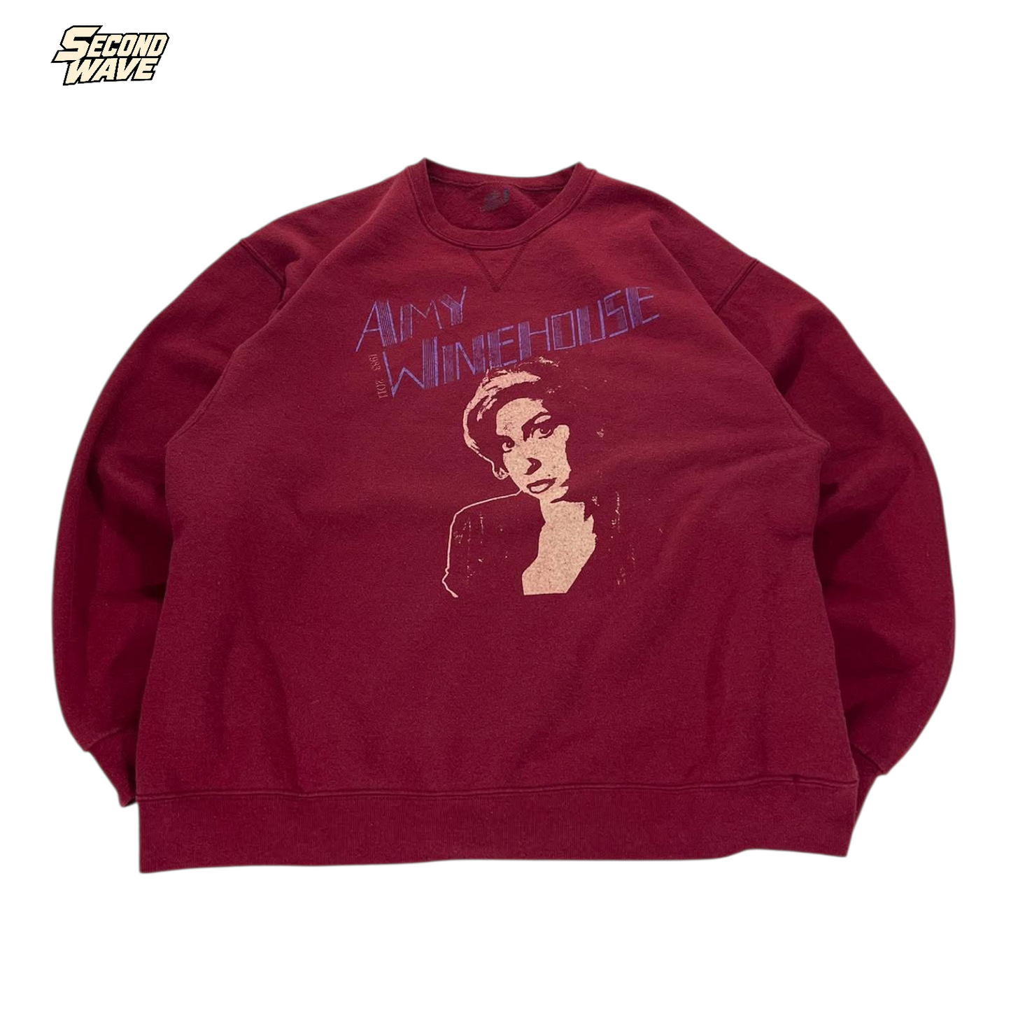 AMY WINEHOUSE BURGUNDY CREWNECK (XL)