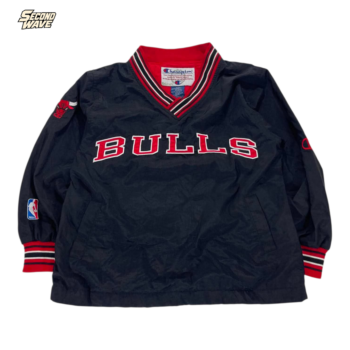 VINTAGE CHAMPION CHICAGO BULLS PULLOVER (BEST FIT SMALL)