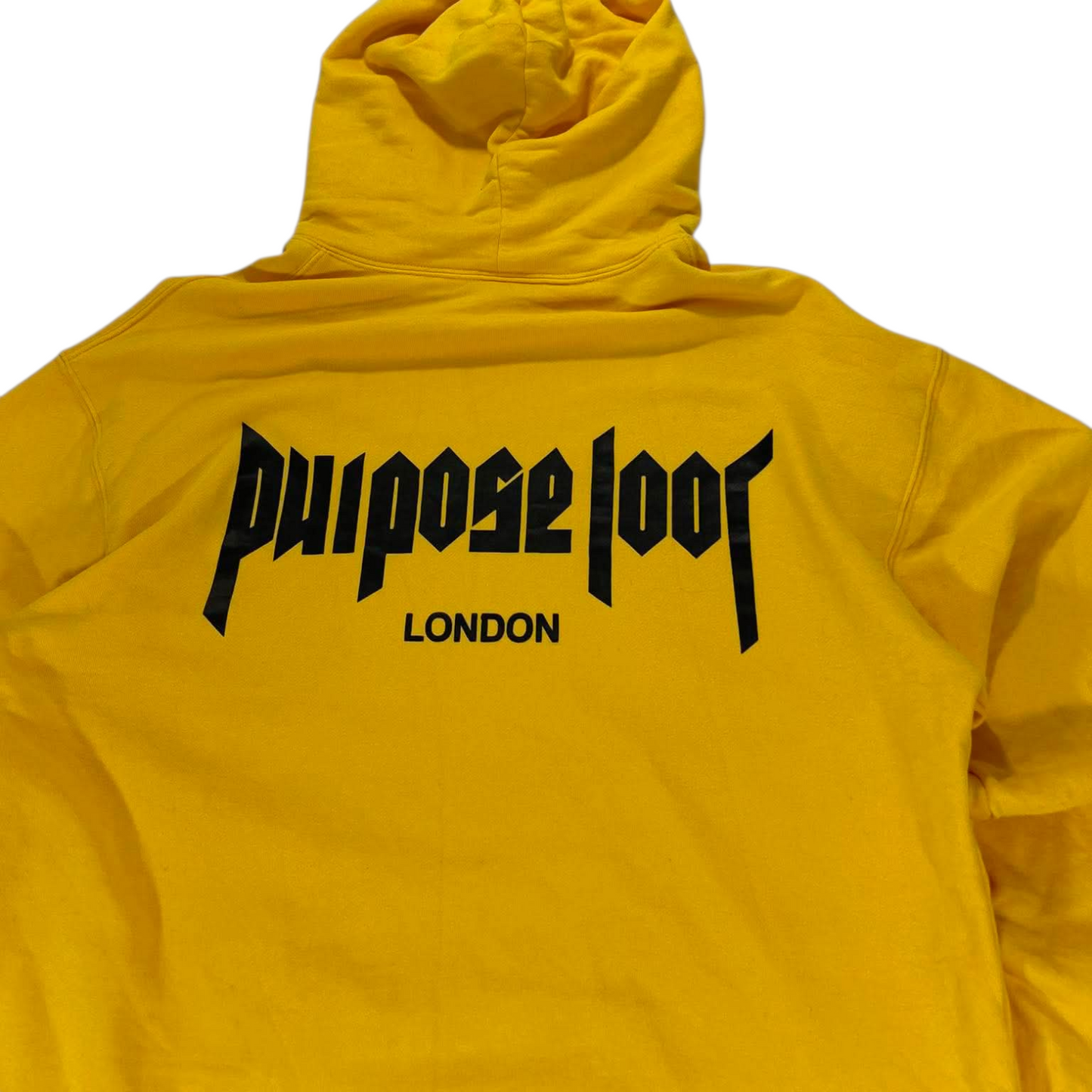 PURPOSE TOUR LONDON YELLOW HOODIE (L)