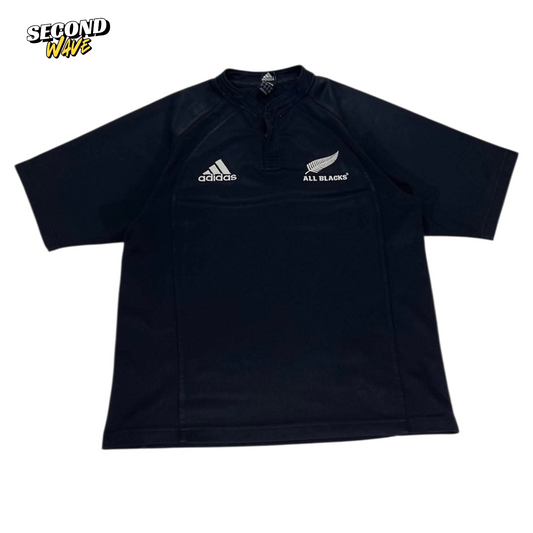 ADIDAS BLACK ALL BLACKS RUGBY JERSEY (M)