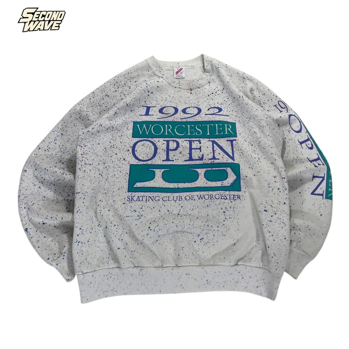90S WORCESTER WHITE CREWNECK (L)